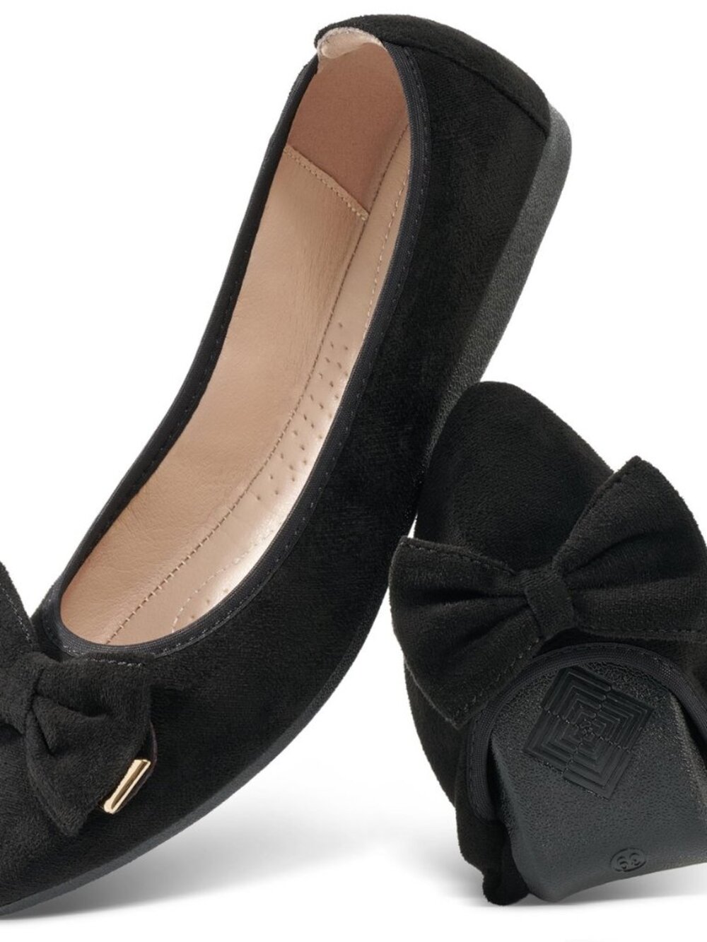 Women's Ballet Flats Comfortable: Foldable Pointed Toe Dress Shoes Slip On